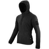 Viper Fleece Hoodie Black Hood Up