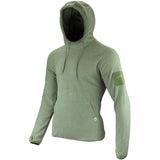 Viper Fleece Hoodie Green Hood Up