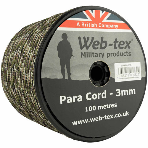Web-Tex Paracord Reel - 100m MTP Camo - Free Delivery