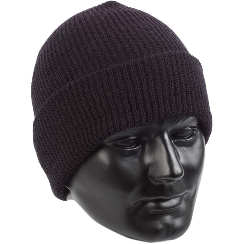 black wool watch cap